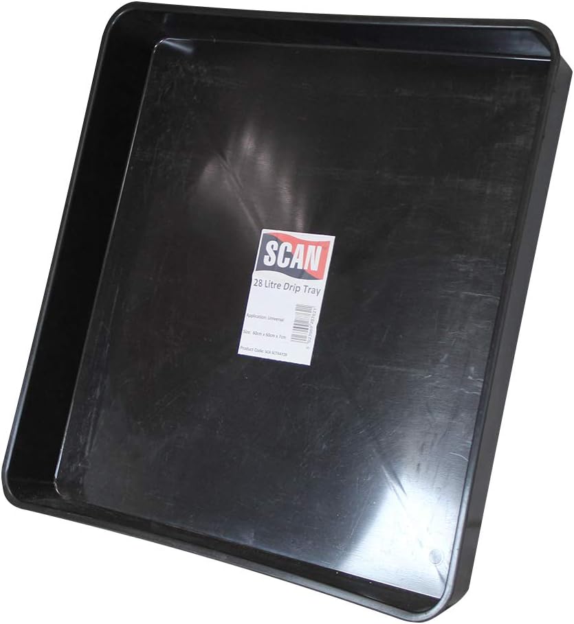Scan SCASCTRAY28 28 Litre (6.1gal) Drip Tray / Garden Tray 60 x 60 x 7 cm (24 Inch), Black, 60 x 60 x 7cm - Image 4