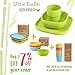 Bamboo Kids Cups, 4 Pack Set, Stackable Bamboo Drinking Cups, Bamboo Kids Dinnerware Set, Bamboo Toddler Cups, Dishwasher Safe and Stackable