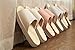 Bronze Times (TM) Unisex Vertical Stripes Indoor Cotton Flax House Slippers (C-beige)