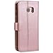 Abacus24-7 Galaxy S7 Edge Phone Case, Wallet with Leather Flip Cover and Stand, Rose Gold