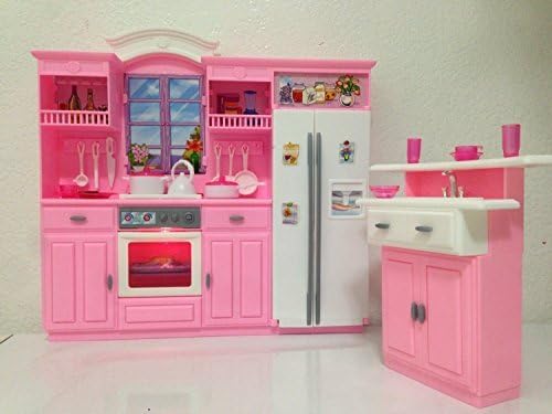 Barbie Kitchen Size Dollhouse Furniture My Fancy Life Kitchen Play Set For Girl Child