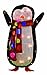 ProductWorks 24-Inch Pre-Lit 3D Victoria Hutto Penguin Christmas Yard Decoration, 35 Lights