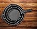 Bruntmor 8, 10 and 12 Inch Pre-Seasoned Frying Pan Set of 3, Oven Safe Skillet, Grill Pan Set, Nonstick Cookware with Side Drip Lips, Black
