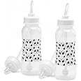 Hands-Free Baby Bottle - Anti-Colic Self Feeding 9 oz Baby Bottle Nursing System with Fast Flow Nipple/Teat 3m+ Infant (2 Bottles - Panda)
