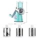 TTLIFE Adjustable 3 Different Types of Stainless Steel Manual Rotating Vegetable Chopper Round Veggie Chopper Mandoline Slicer- Vegetable Slicer/ Cutter - Potato Slicer - Cheese Grater- Food Slicer