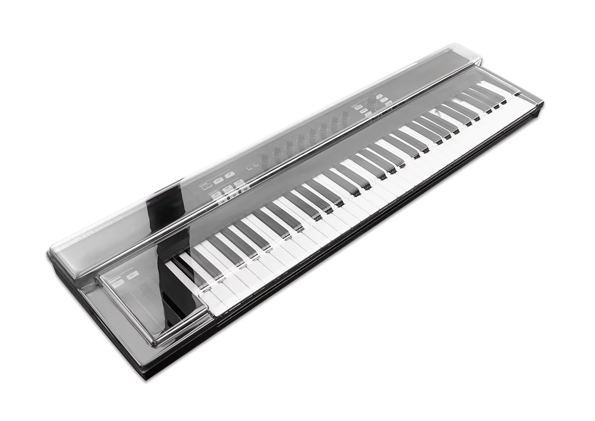 Decksaver Cover for Native Instruments Komplete Kontrol S61 - Super-Durable Polycarbonate Protective lid in Smoked Clear Colour, Made in The UK