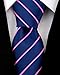 Scott Allan Collection Navy Blue & Pink Necktie for Men - Jacquard Woven Classic Striped Tie - Dark Blue Pink Wedding Tie for Groom