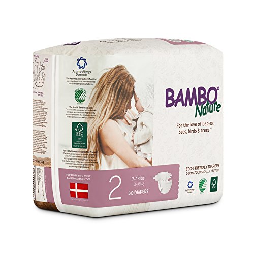 Bambo Nature Premium Baby Diapers, Size 2 (7-13 lbs), 180 Count (6 Packs of 30) - Thumbnail 2