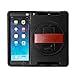 iPad Air Case [iPad 5], 360 Degree Rotatable Full-Body Rugged Hybrid Shock Proof With Build-in stand, Leather Hand Strap, HD Screen Protector[Kid Friendly](Black)