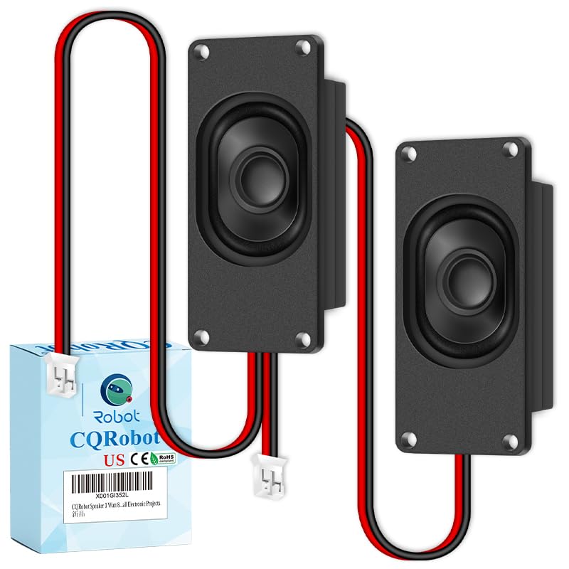CQRobot Speaker 3 Watt 8 Ohm Compatible With Arduino Motherboard, JST-PH2.0 Interface. It is Ideal for a Variety of Small Electronic Projects.