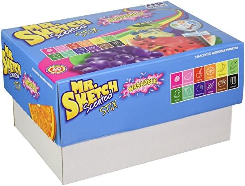 Mr Sketch Stix Washable Scented Markers Fine Tip 216 Count