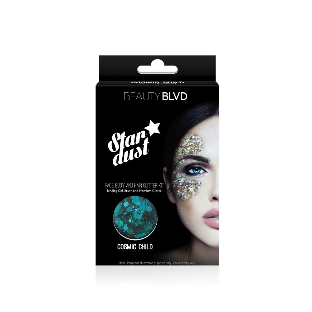 BEAUTYBLVD Stardust Face, Hair & Body Glitter Kit (Cosmic Child)