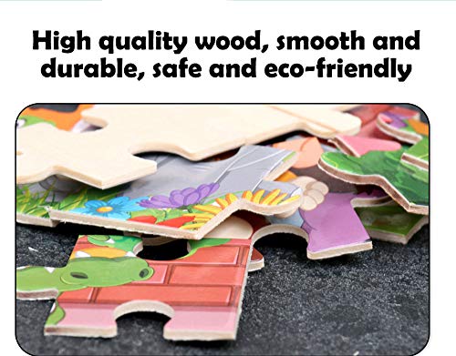 Kids Puzzles Toys for Age 3-8 | 60 Pieces Wooden Jigsaw Puzzle Set of 4 Themes Colorful Preschool Educational Puzzles Animals Learning Toys for Toddlers