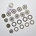 Steampunk Gear Cog, Clock Face, Wheel Skeleton Watch Pendant, Antique Charms by N'joy (5.5 oz/150G, 70PCS-Antique Bronze)