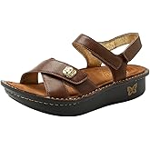 Alegria Women Kelsi Cross Strap Adjustable Leather Sandal