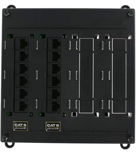Panel De Conexión Leviton QuickPort 24 Puertos 1RU - Incluye Barra Gestión Cables, Negro, Para Rack 48 Cm