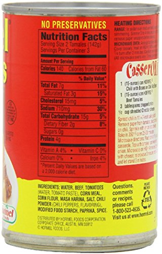 Hormel Tamales: Beef in Chili Sauce (Pack of 3) 15 oz Cans - //coolthings.us