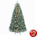 Kurt Adler Pre-Lit Point Pine Tree, 7-Feet