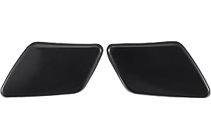 ACROPIX Front Left Right Side Bumper Headlight Washer Nozzle Cover Cap Fit for Volvo S40 - Pack of 2 Black