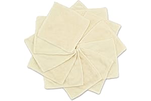 Babygoal Rayon Bamboo Baby Wipes, 11.43cmx11.43cm(4.5inx4.5in) Washable Reusable Small Size Saliva Towel Wipe,12 Pack Cloth W