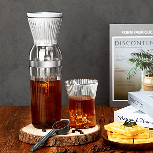 Forias Electric Cold Brew Coffee Maker 2in1 Iced Coffee&Tea Maker Cordless Personal Coffee Maker