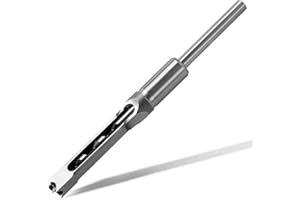 SaferCCTV Square Hole Drill Bit, 1/2 Inch Woodworking Mortiser Drill Bit, Hollow Chisel Mortise Drill Tool