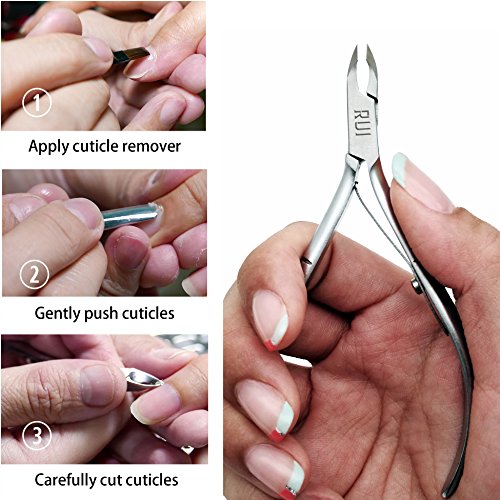 The precision blades are sharp and angled to cut the cuticles quickly and easily, without causing any pain or discomfort. The ergonomic design of the cuticle nipper provides a comfortable grip, making it easy to use for extended periods of time.
