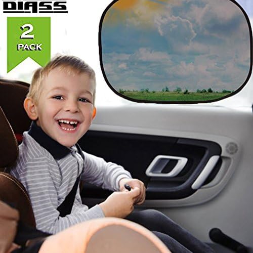 Car Sun Shade for Side Window(2pack)-Car Sunshade Protector-kids and pets back seat from sun glare and heat. Blocks over 97% Harmful UV Rays-Easy to Install-NO suction cups needed