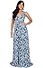 KOH KOH Womens Long Sleeveless V-Neck Casual Flowy Cute Summer Print Maxi Dress