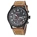 Soleasy Men's Military Fighter Jet Design Leather Band Wrist Watch(Brown) WTH8053