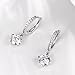 18K Gold and Silver Crystal Rhinestone Hoop Hook Drop Earrings (Silver)