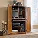 Sauder Harvest Mill Computer Armoire, Abbey Oak finish