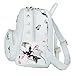 Mini Backpack for Girls Designer Rivet PU Leather Travel Bags Womens (White)