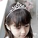 Buytra 2 Pack Wedding Party Bridal Bridesmaid Flower Crystal Heart Shape Princess Crown Headband Tiara for Girls Children, Silver