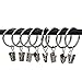 Tojwi 24pcs Curtain Clips Rings Metal Drapery Curtain Rings with Clips