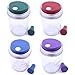 Wide-Mouth Mason Jar Silicone Lids and Corks (2 Lids & 2 Corks) | Leak-Proof, Reversible Lid + Silicone Cork Bottle Stopper | Wide Spout for Smoothies and Protein Shakes (Purple)