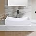 Giantex Bathroom Rhombus Ceramic Vessel Sink Vanity Pop Up Drain Modern Art Basin
