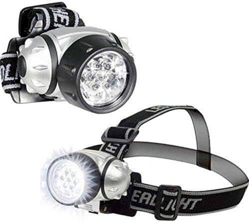 7 LED Head Lamp Light Lumens Hat Adjustable With Pivoting Light-Head : Pack x 2