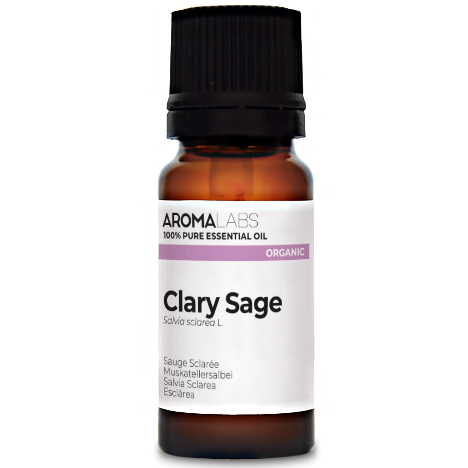 BIO - Clary SAGE Essential Oil - 10mL - 100% Pure, Natural, Chemotyped and AB Certified - AROMA LABS (French Brand)