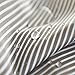 Fabric Shower Curtain Beige for Bathroom Waterproof Textile，Striped Design Dark Taupe and Balck，71