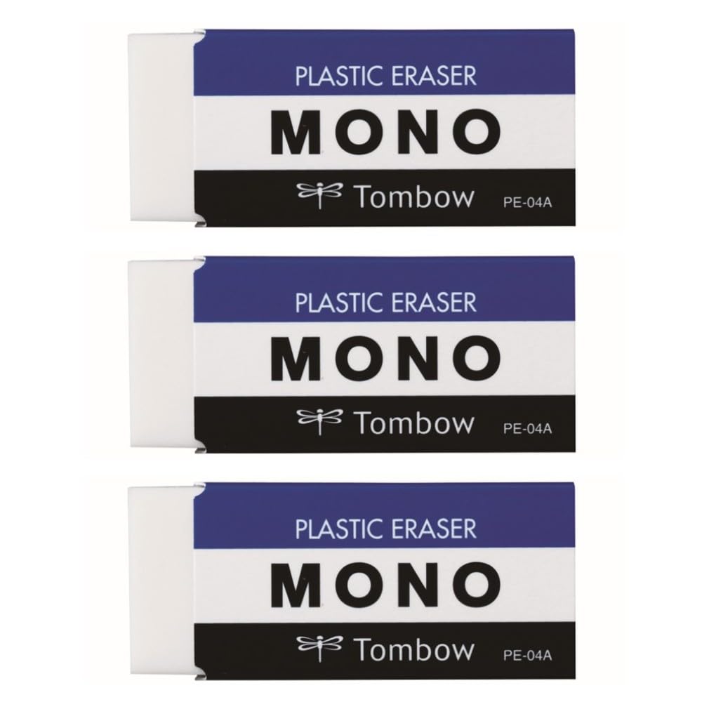 Photo 1 of 1 X MONO PLASTIC ERASER 3piece pack [JAPAN Import] PE04A