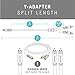 Mediabridge™ Ultra Series RCA Y-Adapter (8 Feet) - 1-Male to 2-Male for Digital Audio or Subwoofer - Dual Shielded with RCA to RCA Gold-Plated Connectors - White - (Part# CYA-1M2M-8W)
