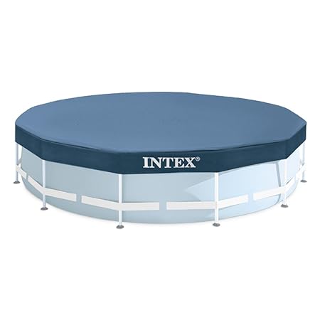 Intex 28032 Abdeckplane für Metal Frame Pool, Blau, Ø 457 cm, Überhang 25 cm