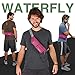 WATERFLY Fanny Pack Slim Soft Polyester Water Resistant Waist Bag Pack for Man Women Carrying iPhone 8 Samsung S6