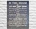 In This House Photo Print, Christian Bible Verse Family Rules Art, Scripture Inspirational Wall and Home Decor Poster, Unframed, Housewarming Gift, 8x10 Inches
