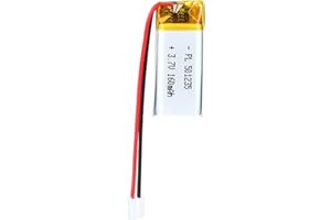 YDL 3.7V 501235 160mAh Lipo Battery Rechargeable Lithium Polymer ion Battery Pack with PH2.0mm JST Connector