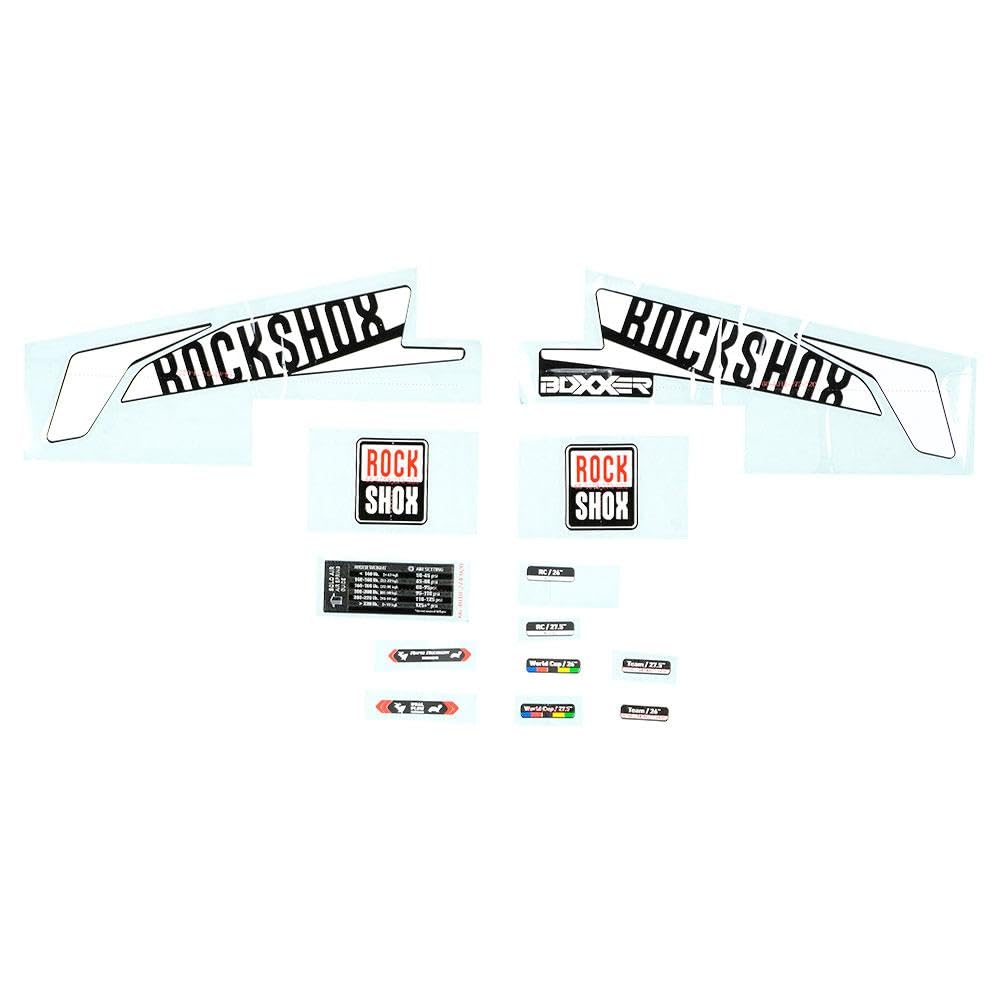 Rock Shox Decal Kit Boxxer 26 inch/275 inch Lower Leg B1, 114318003387 - White/Black