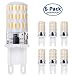 Warmoon G9 LED Bulb, 7W(60W Halogen Equivalent), Warm White(3200K), 4014 SMD 46 LEDs 360 Degree Beam Angle LED Light Bulbs,6 Pack