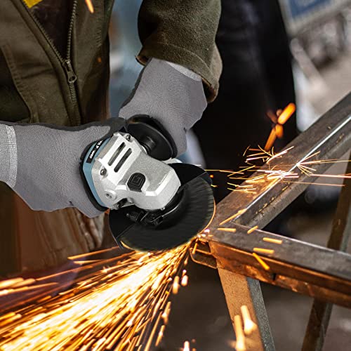 C P CHANTPOWER Angle Grinder Power Tool, 115mm 900W Corded Angle Grinder with 2X Cutting Wheel, 2X Grinding Wheel, 1X Flap Discs and Side Handle