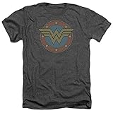 DC Comics Wonder Woman Vintage Emblem Mens Heather Shirt